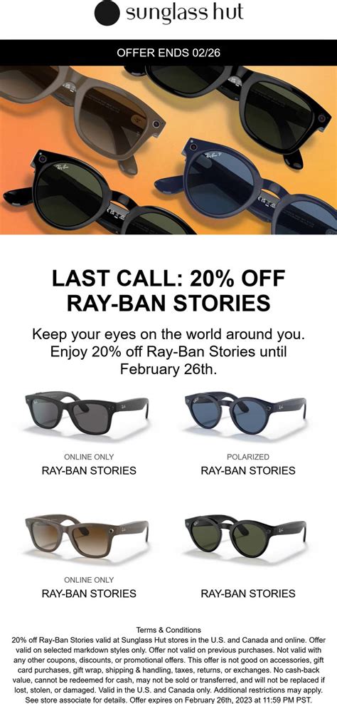 current sunglass hut promotions.